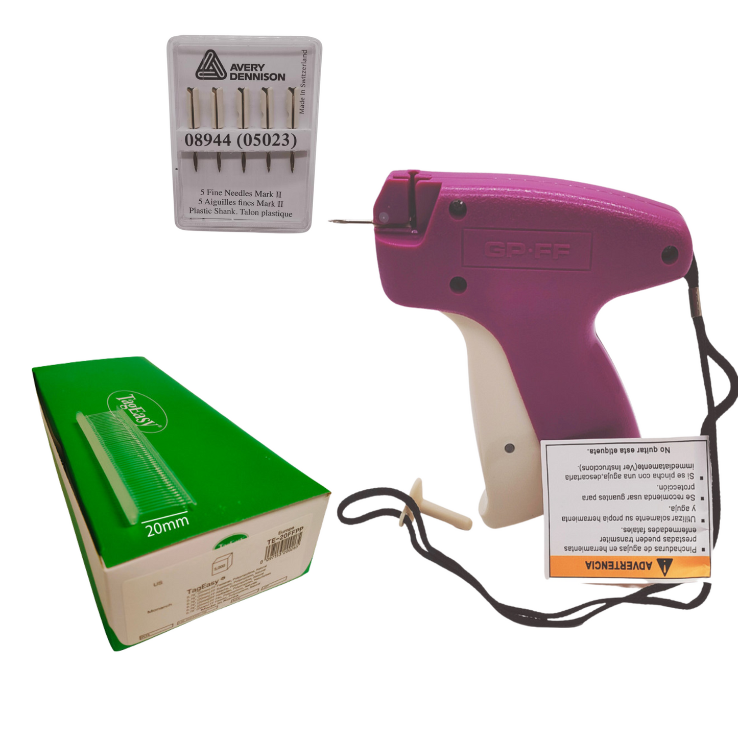 GP fine Fabric Tagging Gun System + Barbs Kimble Tag Label for Clothes + NEEDLES