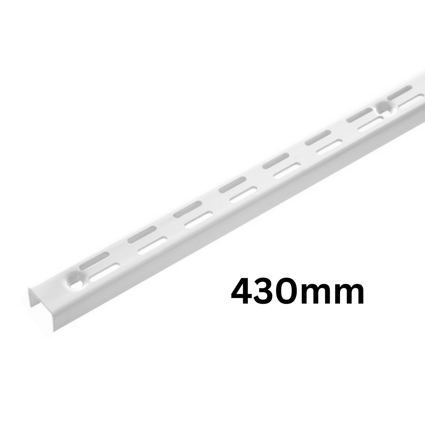 Twin Slot Shelving WHITE Uprights and Brackets Adjustable Strong Rack Wall Shelf