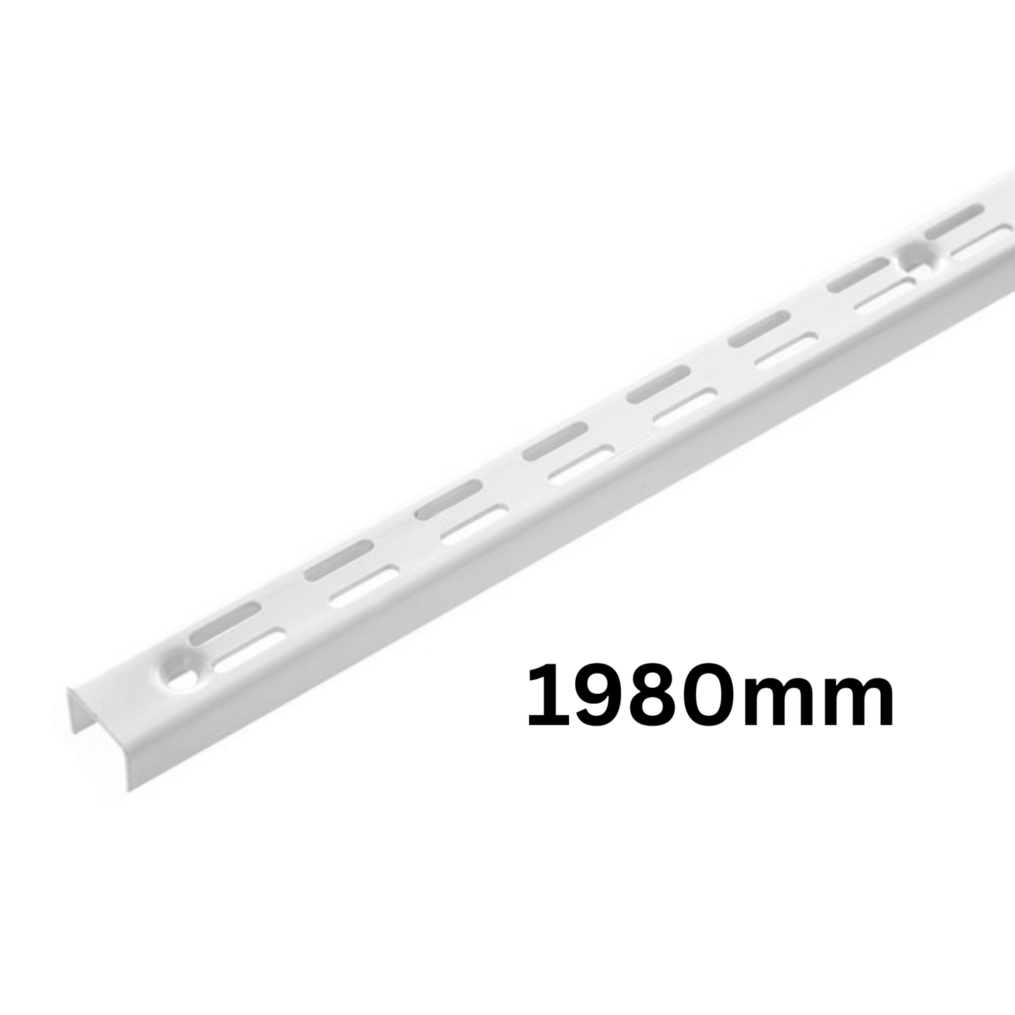 Twin Slot Shelving WHITE Uprights and Brackets Adjustable Strong Rack Wall Shelf