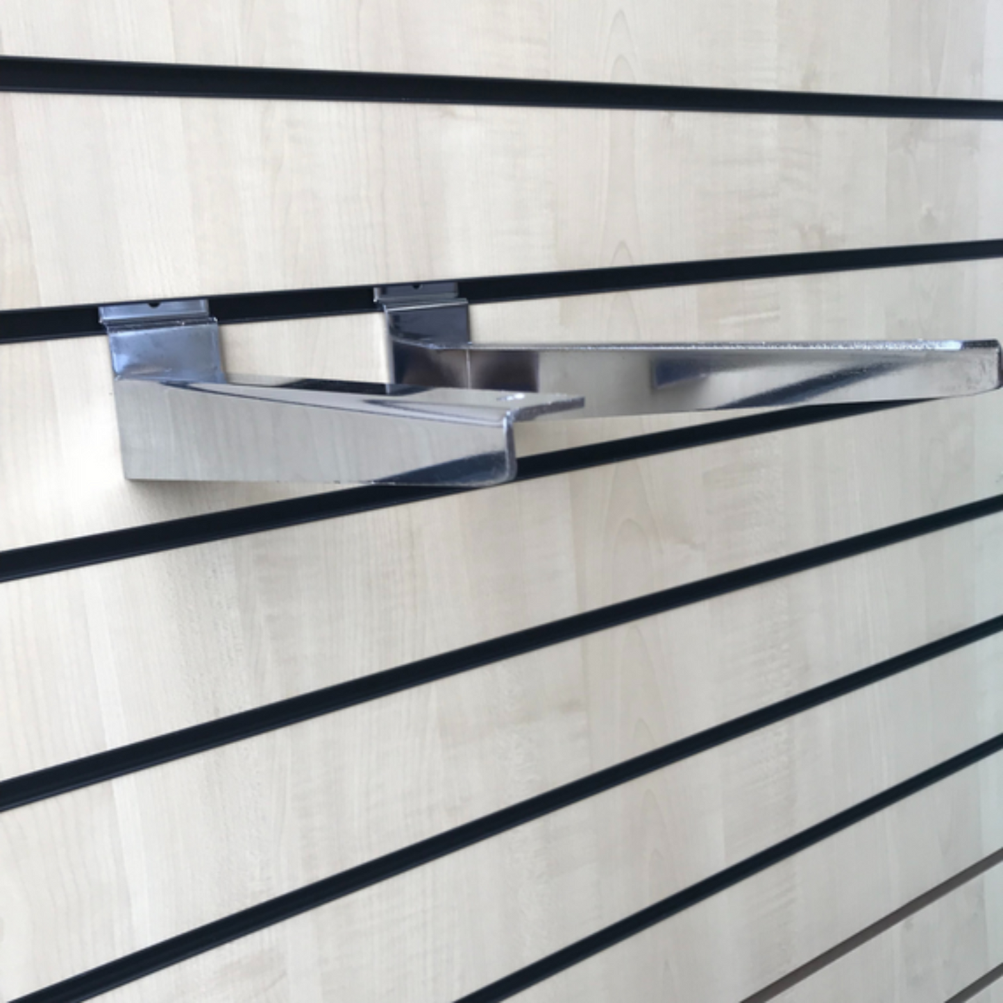 WOODEN SHELF BRACKETS (Pair) FOR SLATWALL IN 6 SIZES & SHELF IN MAPLE & WHITE