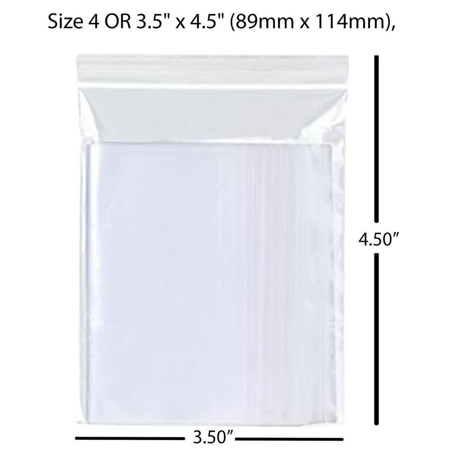 Self Resealable Bags Polythene Grip Seal Bags Clear Poly Plastic Zip Lock