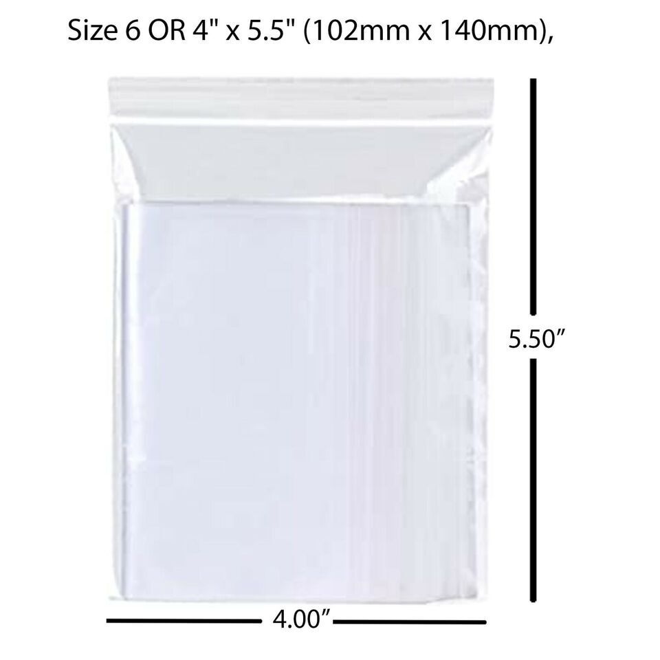 Self Resealable Bags Polythene Grip Seal Bags Clear Poly Plastic Zip Lock