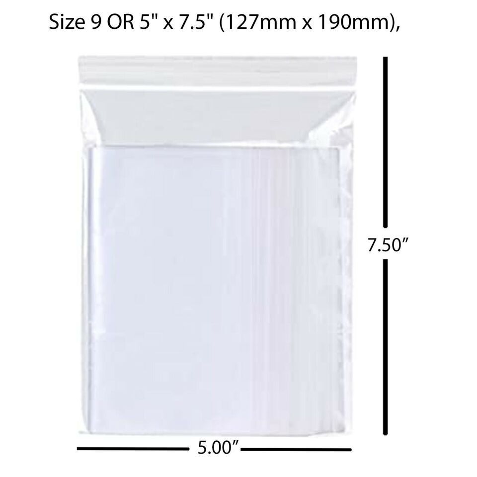 Self Resealable Bags Polythene Grip Seal Bags Clear Poly Plastic Zip Lock