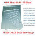 Self Resealable Bags Polythene Grip Seal Bags Clear Poly Plastic Zip Lock