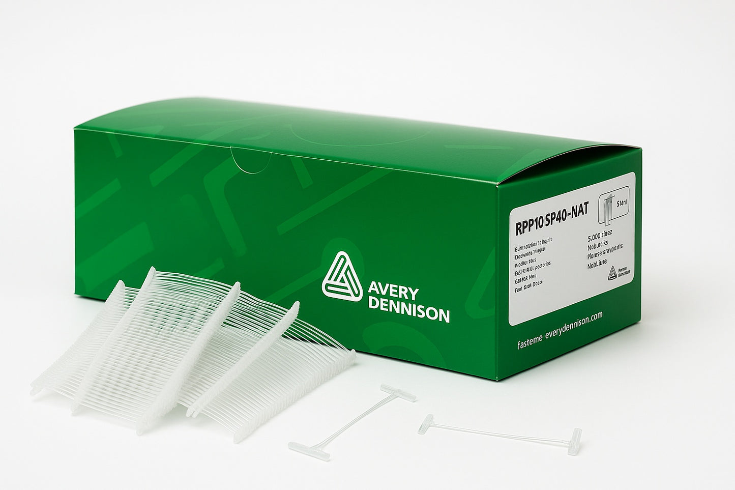 Avery Dennison Echotach Fine Tagging Gun Barbs – 25mm White Fasteners for Fine Fabric Tag Guns