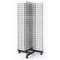 Black Grid Mesh Panels with Base for Retail Display Set
