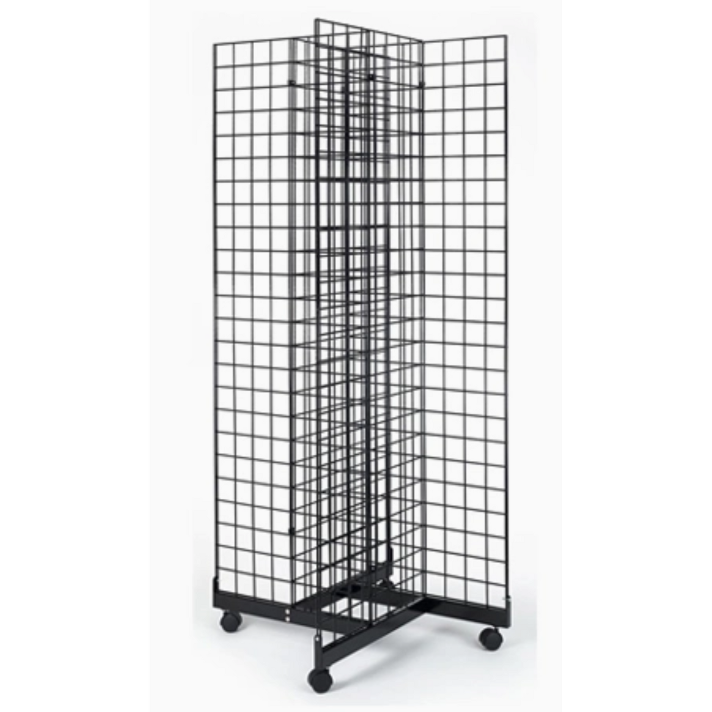 Black Grid Mesh Panels with Base for Retail Display Set