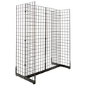 Black Grid Mesh Panels with Base for Retail Display Set