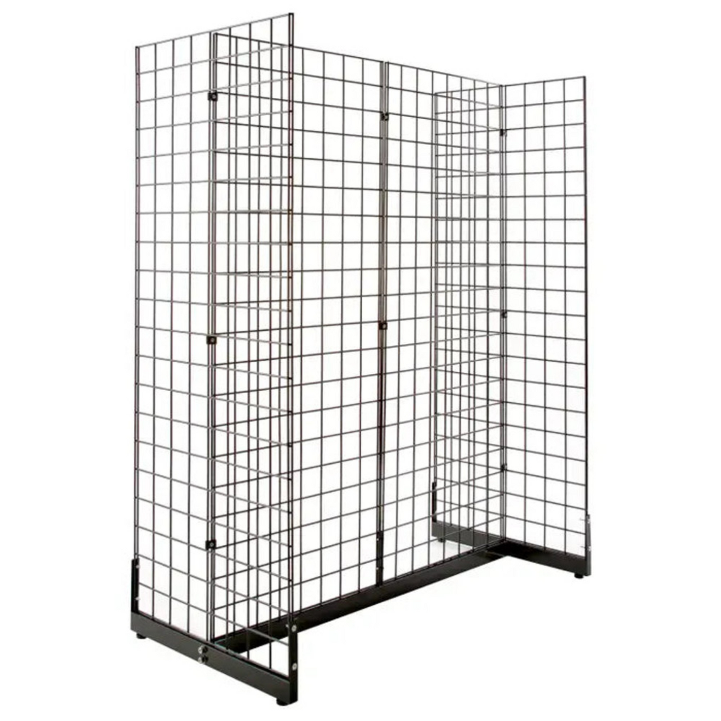 Black Grid Mesh Panels with Base for Retail Display Set