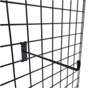 10" Black Grid Mesh Hooks Single Prong Shop Display