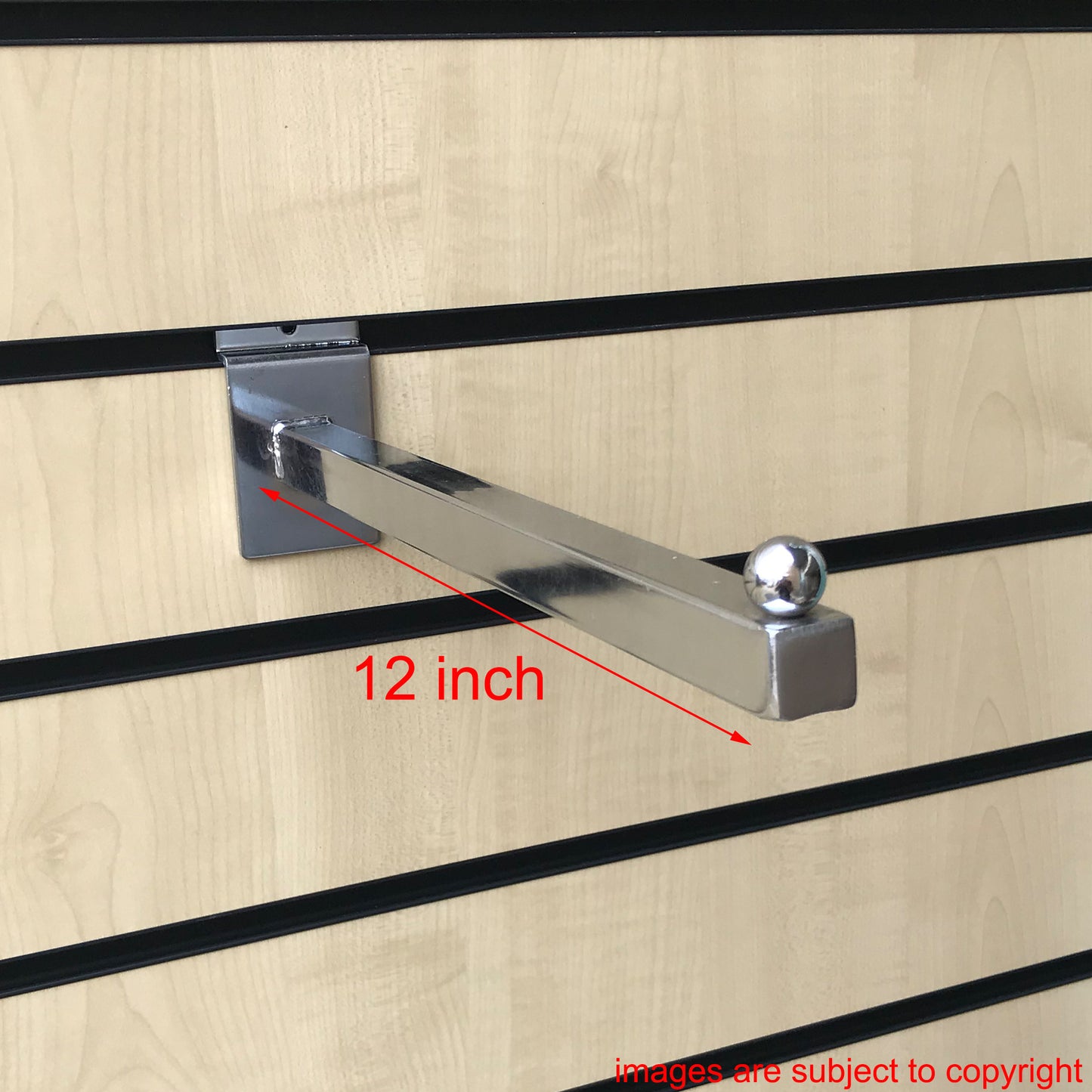 Straight Square Display Arm For Slatwall