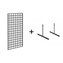 6ft Black Grid Panels Extra Heavy Duty Grid Mesh Panels with L-Leg or T-Leg
