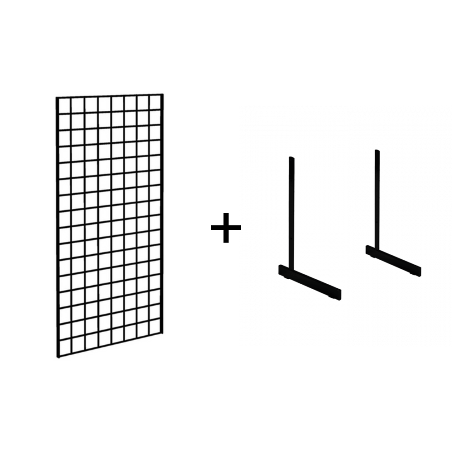 8ft Black Grid Panels Extra Heavy Duty Grid Mesh Panels with L-Leg or T-Leg