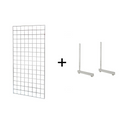 4ft Heavy Duty Chrome Grid Mesh Panels With L-Leg or T-Leg