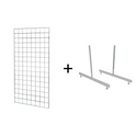 4ft Heavy Duty Chrome Grid Mesh Panels With L-Leg or T-Leg