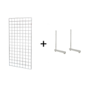 5ft Heavy Duty Chrome Grid Mesh Panels With L-Leg or T-Leg