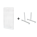5ft Heavy Duty Chrome Grid Mesh Panels With L-Leg or T-Leg