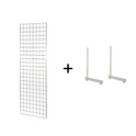 6ft Heavy Duty Chrome Grid Mesh Panels With L-Leg or T-Leg
