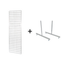 6ft Heavy Duty Chrome Grid Mesh Panels With L-Leg or T-Leg