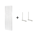 7ft Heavy Duty Chrome Grid Mesh Panels With L-Leg or T-Leg