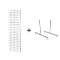 7ft Heavy Duty Chrome Grid Mesh Panels With L-Leg or T-Leg