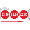 500x 45mm £1.50-£10.50 Red Self Adhesive Price Stickers
