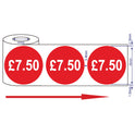 500x 45mm £1.50-£10.50 Red Self Adhesive Price Stickers