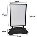 Black Heavy Duty Silver Waterbase A1/A2 Outdoor Pavement Poster Display