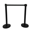 Black Retractable Queue Barrier System:Efficient Crowd Control &Queue Management