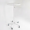 White Garment Rail Clothes Display Rack,Circular Fashion,Adjustable Height Stand