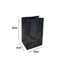 Black Paper Carrier Bags with Rope Handles – Various Sizes and Matt Finishes