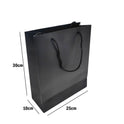 Black Paper Carrier Bags with Rope Handles – Various Sizes and Matt Finishes