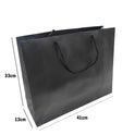 Black Paper Carrier Bags with Rope Handles – Various Sizes and Matt Finishes