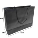 Black Paper Carrier Bags with Rope Handles – Various Sizes and Matt Finishes