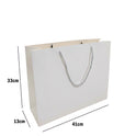 White Paper Carrier Bags with Rope Handles – Various Sizes and Matt Finishes
