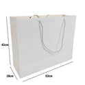 White Paper Carrier Bags with Rope Handles – Various Sizes and Matt Finishes