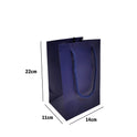 Blue Paper Carrier Bags with Rope Handles – Various Sizes and Matt Finishes