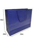 Blue Paper Carrier Bags with Rope Handles – Various Sizes and Matt Finishes