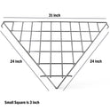 6ft Black /Chrome Corner Grid Mesh Display Unit With 4 Shelves– Heavy Duty