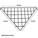 6ft Black /Chrome Corner Grid Mesh Display Unit With 4 Shelves– Heavy Duty