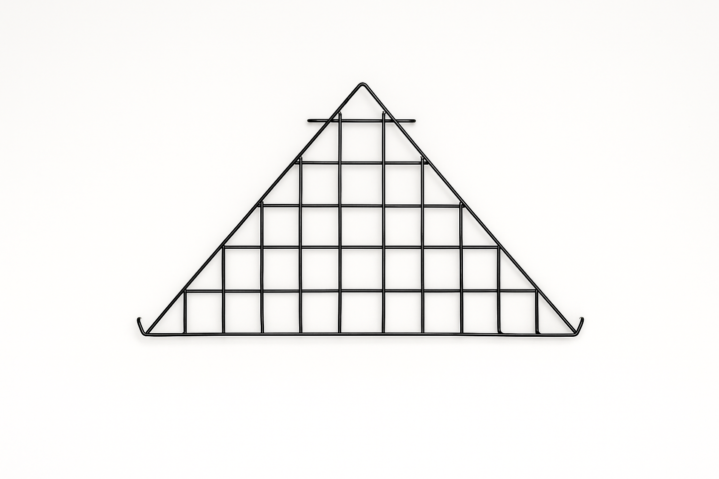 Triangular Corner Grid Mesh Shelf 24"x24" –Heavy Duty 6.5mm Steel,Chrome/Black