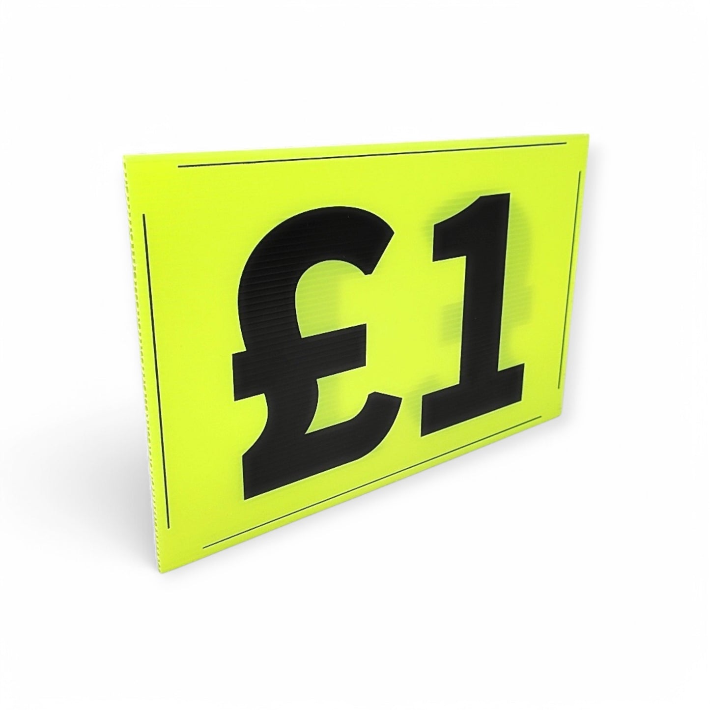 Black & Green Correx Market Price Sale Card Signs – Double-Sided Waterproof Display Boards