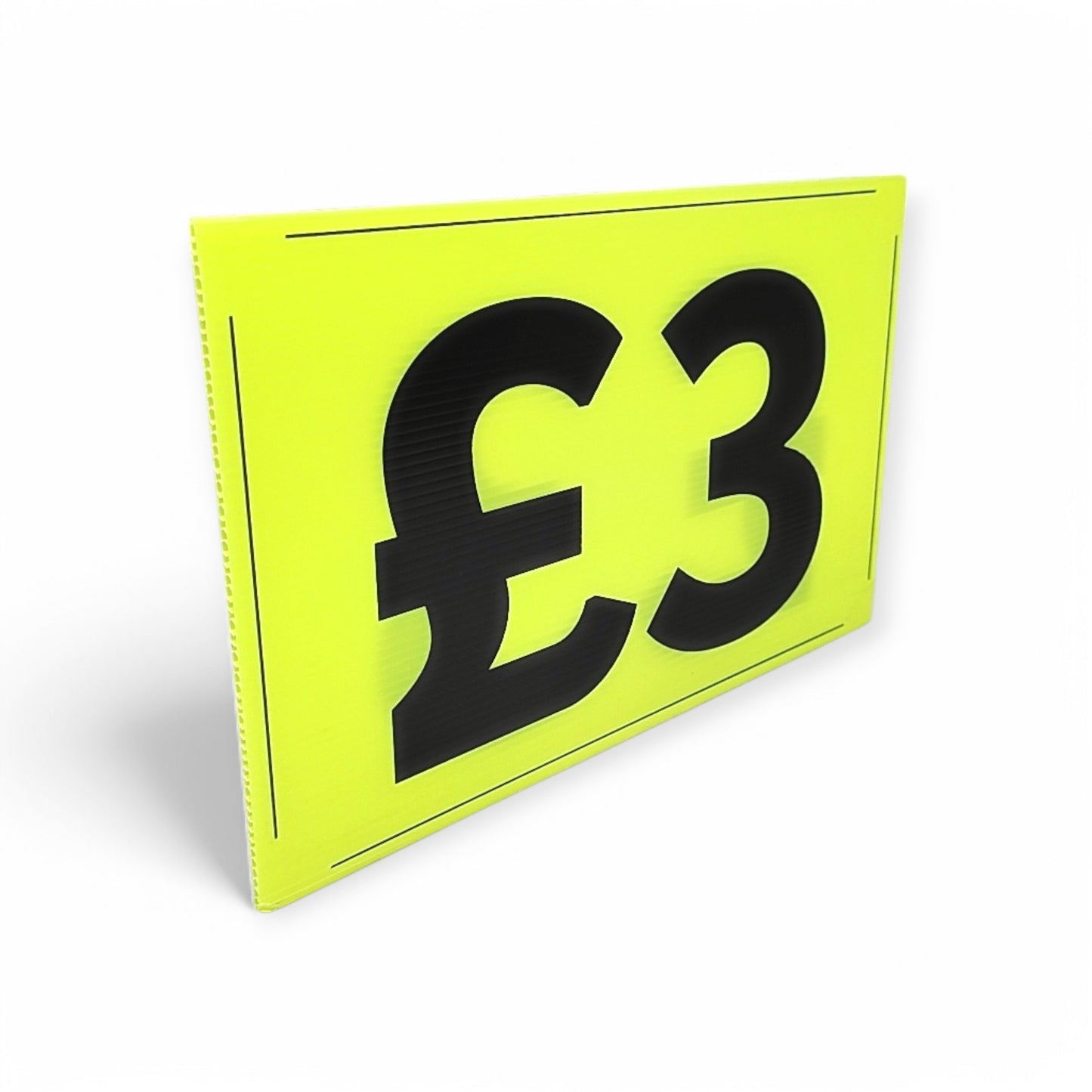 Black & Green Correx Market Price Sale Card Signs – Double-Sided Waterproof Display Boards