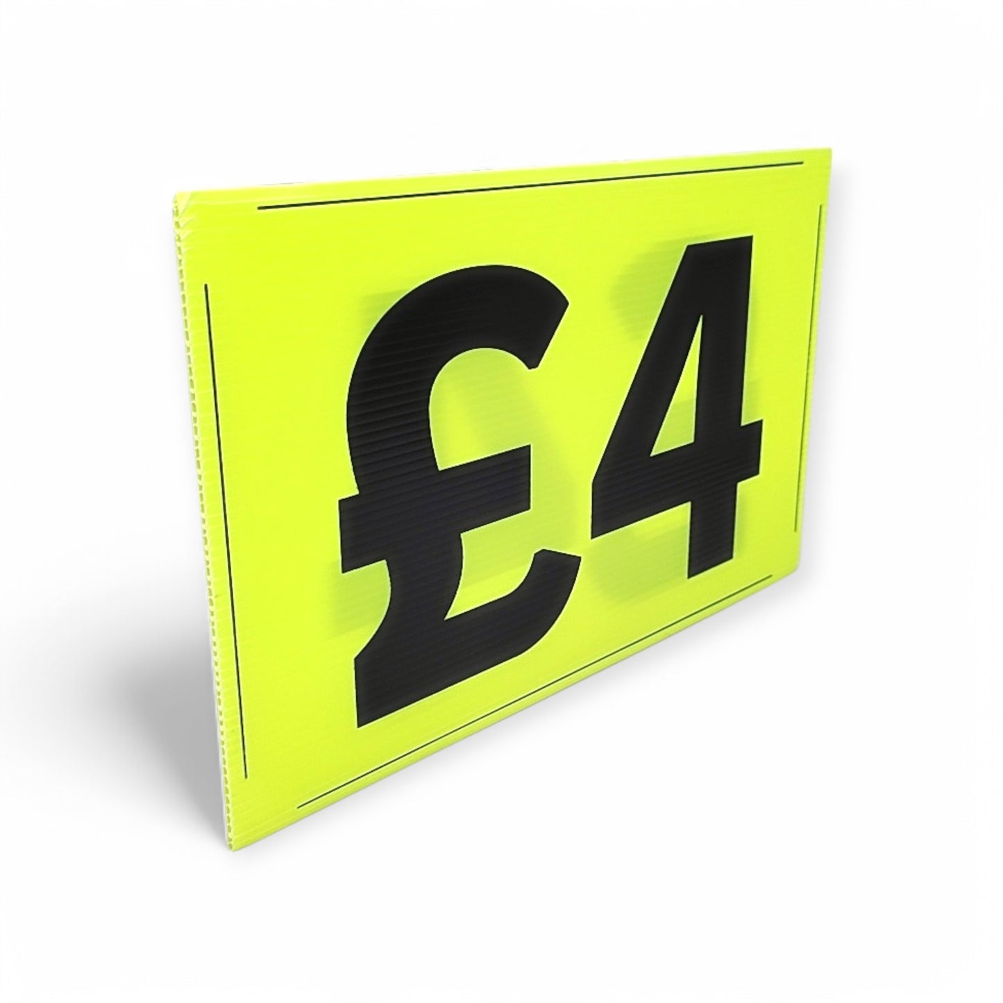 Black & Green Correx Market Price Sale Card Signs – Double-Sided Waterproof Display Boards