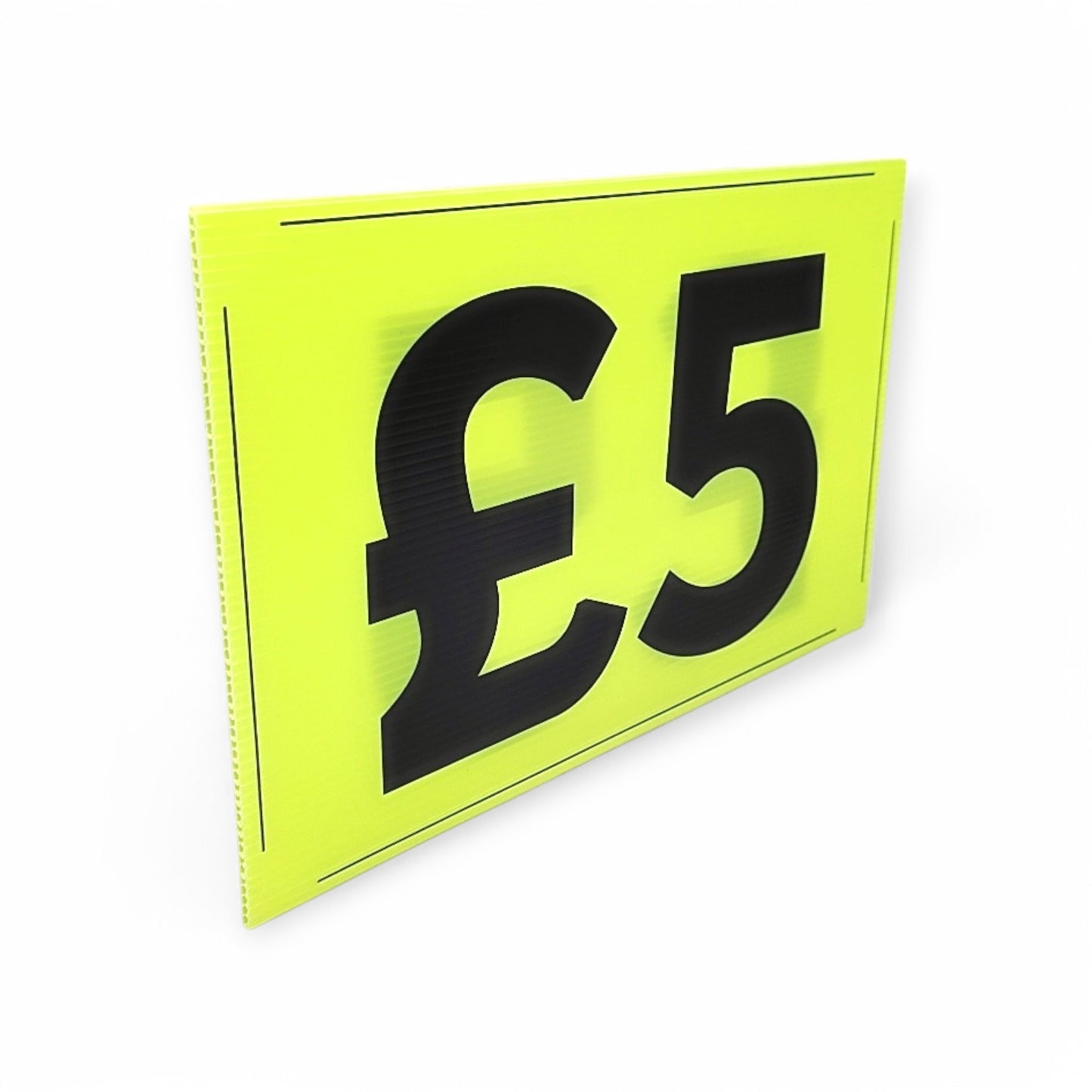 Black & Green Correx Market Price Sale Card Signs – Double-Sided Waterproof Display Boards
