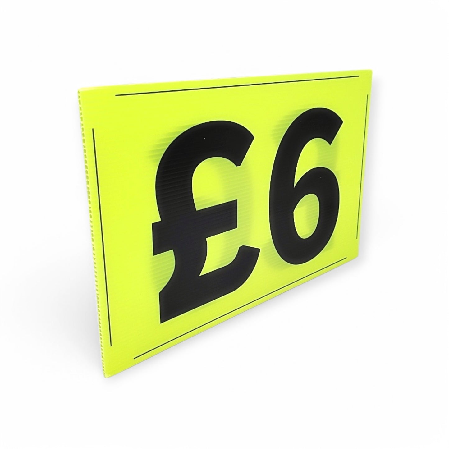 Black & Green Correx Market Price Sale Card Signs – Double-Sided Waterproof Display Boards
