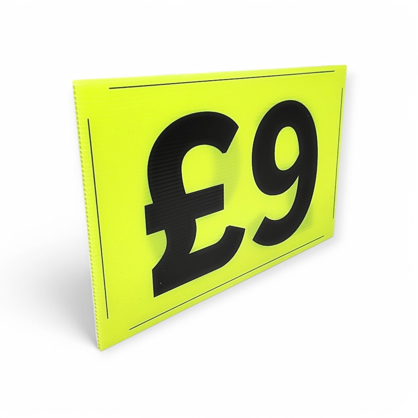 Black & Green Correx Market Price Sale Card Signs – Double-Sided Waterproof Display Boards