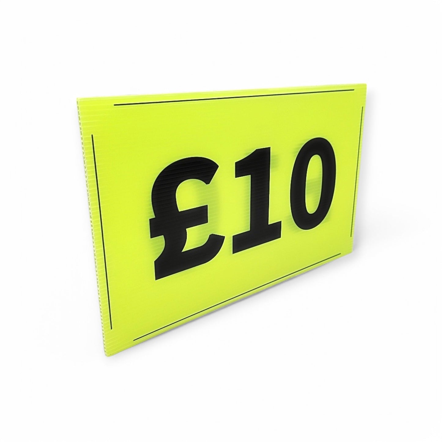 Black & Green Correx Market Price Sale Card Signs – Double-Sided Waterproof Display Boards