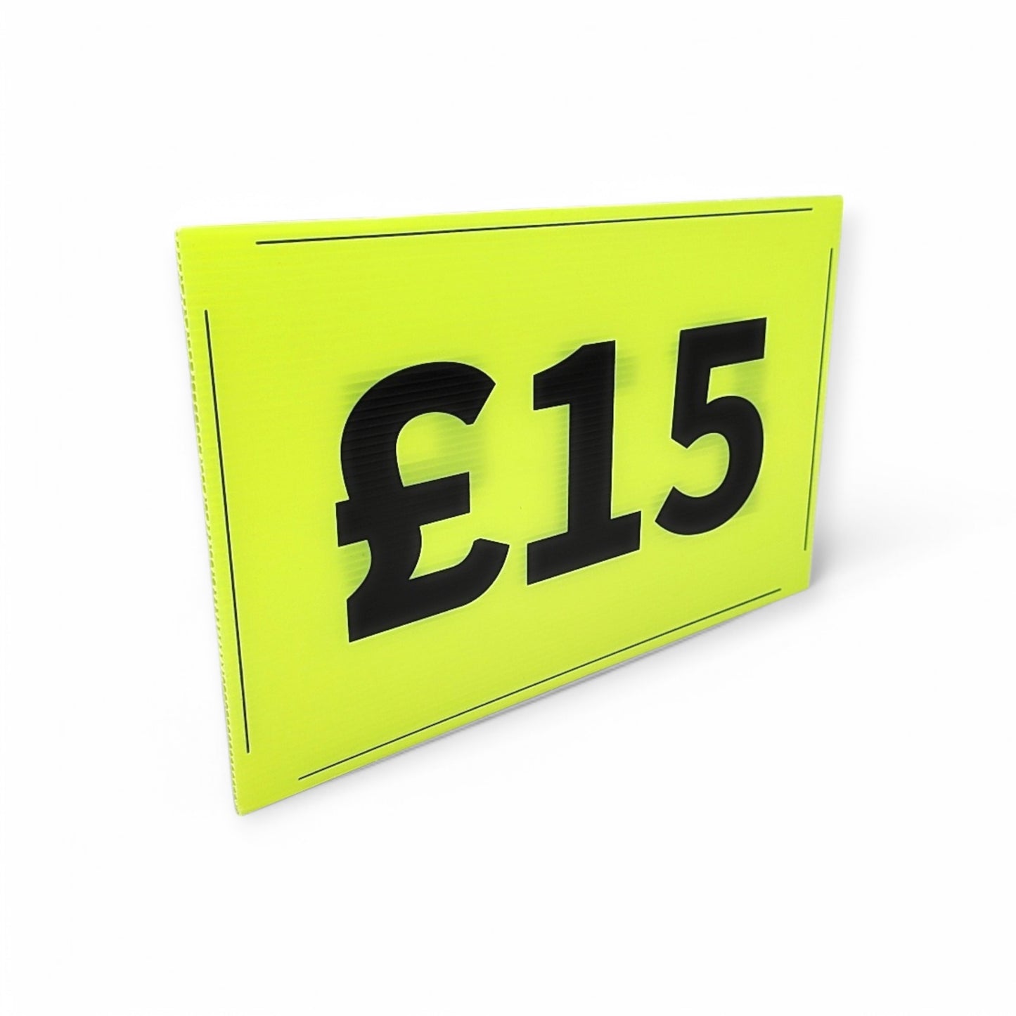 Black & Green Correx Market Price Sale Card Signs – Double-Sided Waterproof Display Boards