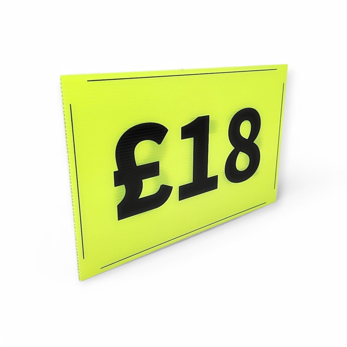Black & Green Correx Market Price Sale Card Signs – Double-Sided Waterproof Display Boards